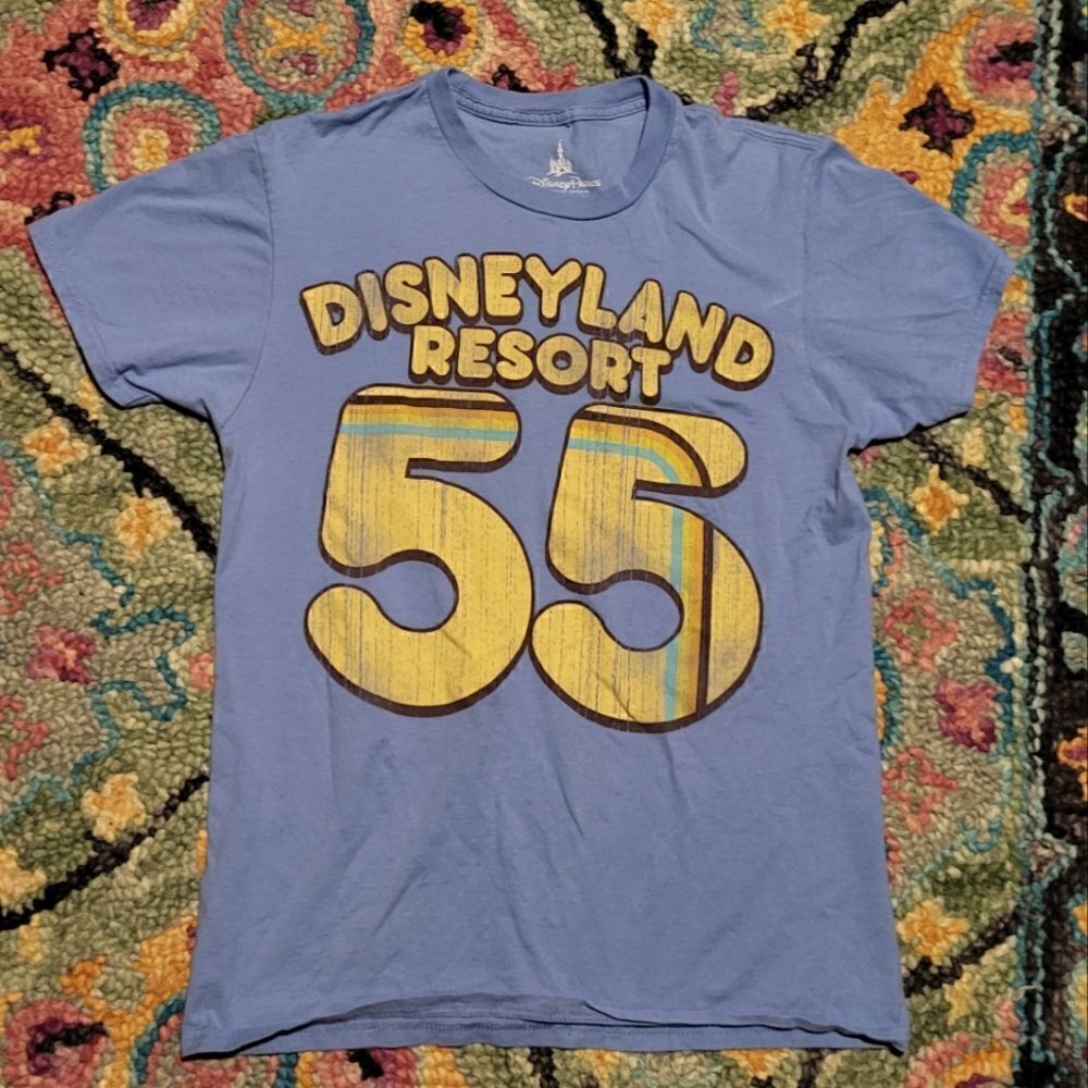Disneyland Resort Retro 55th Anniversary T Shirt Blue Women's Small